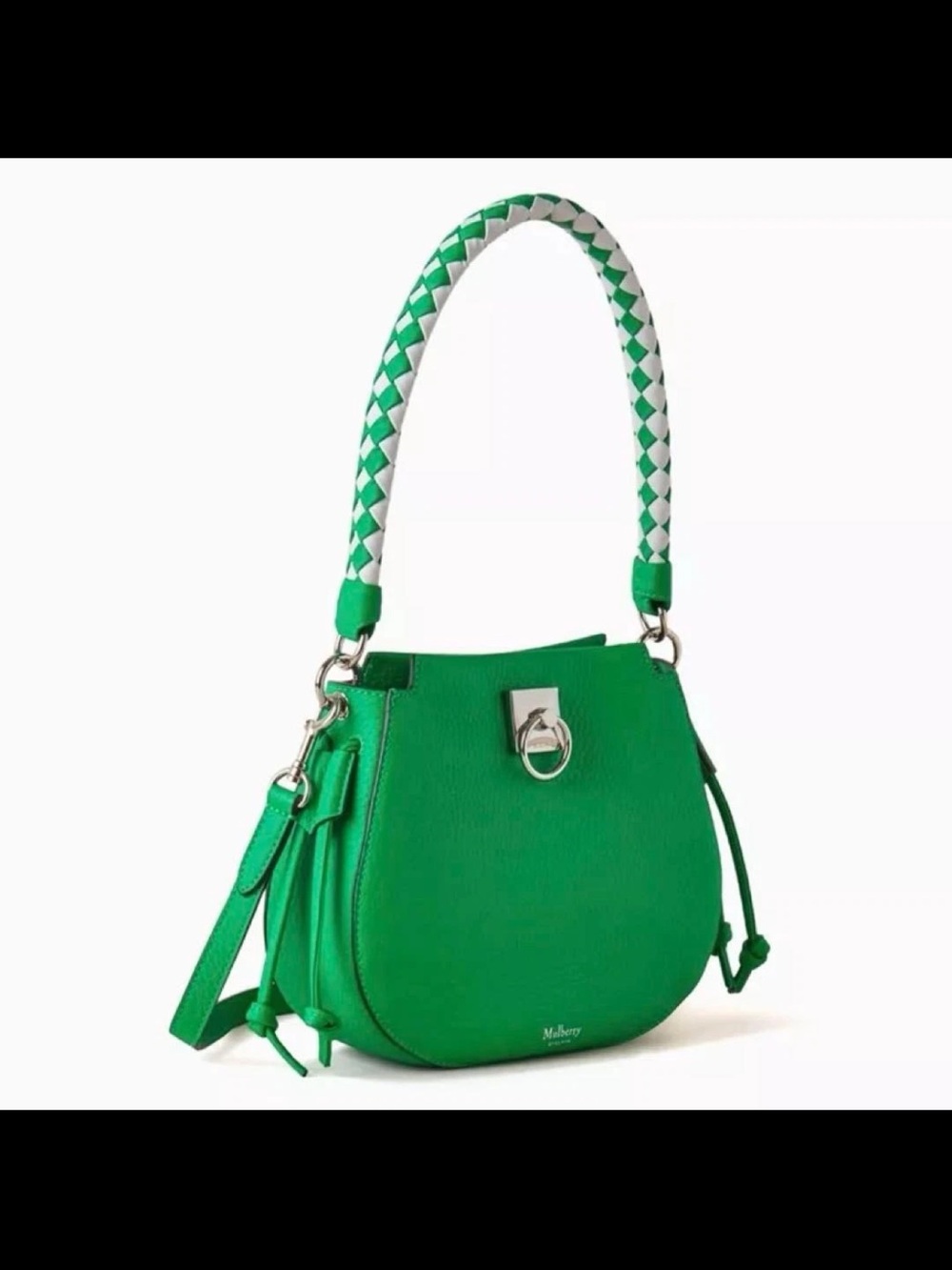Mulberry Pebbled Leather Shoulder Bag in Emerald Green - Picture 3 of 14